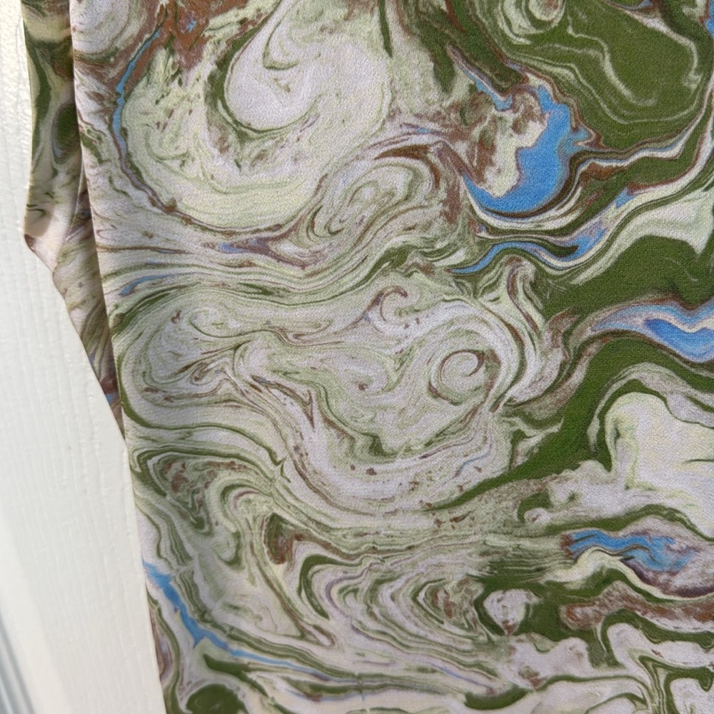 (D8) Wilfred XS Elegant Marble Print Sleeveless Dress - Picture 6 of 6